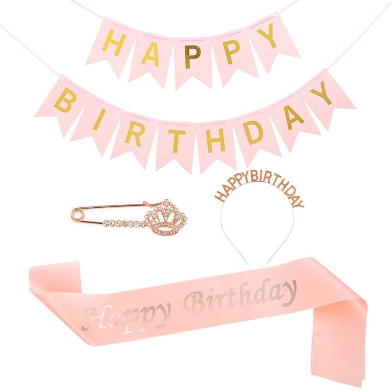 Birthday Sash Glitter - G92D 4 шт. украшения для дня
