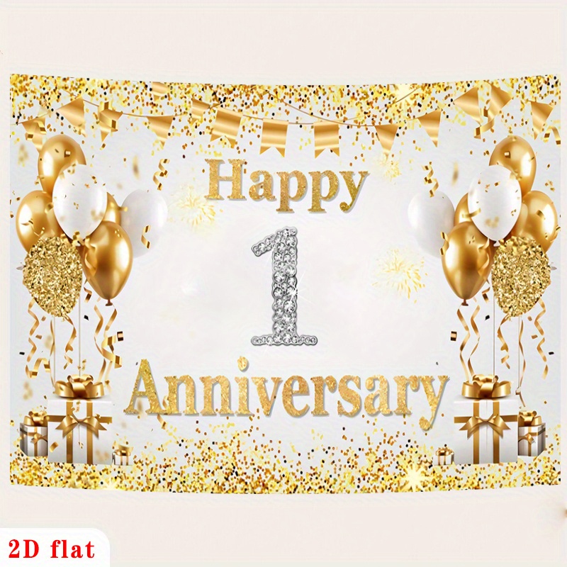2D плоский золотисто-белый бан – обзор и цена Party Banner Gold