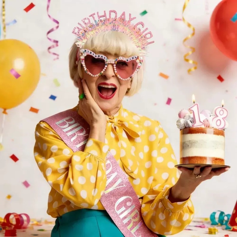 Набор из 3 предметов: повязка  – обзор и цена Birthday Sash Glitter