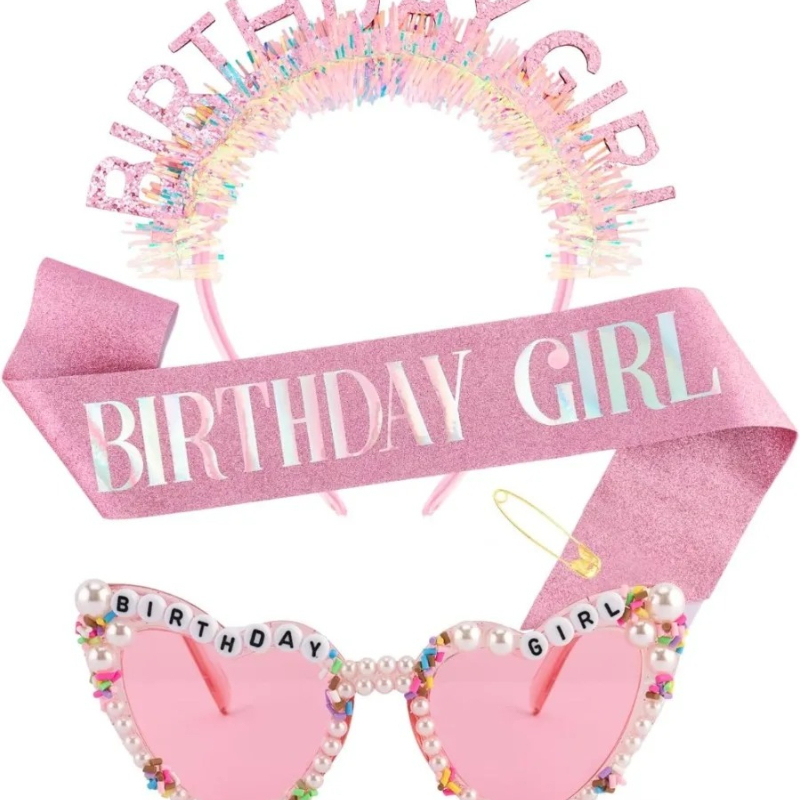 Лента для именинницы, блестяща – обзор и цена Birthday Sash Glitter